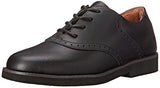 School Issue Upper Class Women's Black Leather Saddle Oxfords