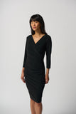 Joseph Ribkoff Women's Three-Quarter Sleeve Wrap Dress