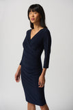 Joseph Ribkoff Women's Three-Quarter Sleeve Wrap Dress