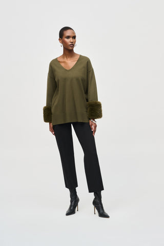 Joseph Ribkoff Women's Heavy Knit Straight Pull-On Pants