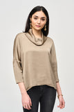 Joseph Ribkoff Women's Satin Cowl Collar Top