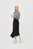 Joseph Ribkoff Women's Georgette Plaid Puff Sleeve Top