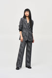 Joseph Ribkoff Women's Tweed Knit Wide-Leg Pull-On Pants