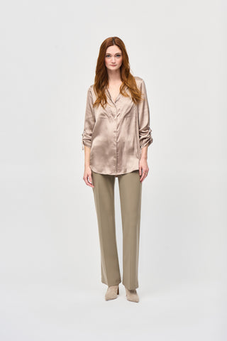 Joseph Ribkoff Women's Satin Button-Down Blouse