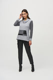 Joseph Ribkoff Women's Sweater Knit Houndstooth Tunic