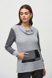 Joseph Ribkoff Women's Sweater Knit Houndstooth Tunic