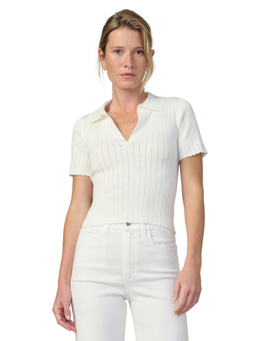 Joe's Jeans Women's The Jess Pointelle Polo Shirt
