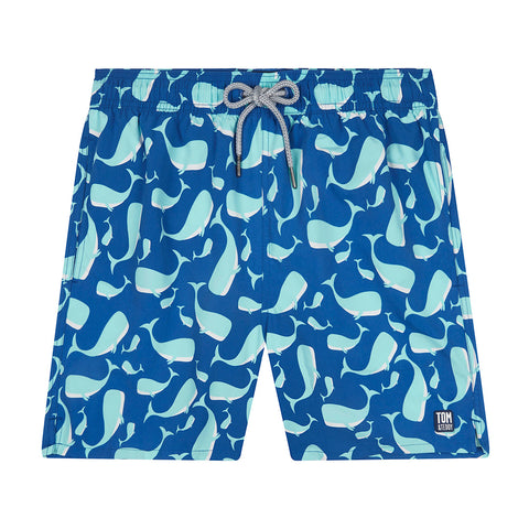 Tom & Teddy Men's Whale Swim Trunk