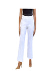 Krazy Larry Women's Stretch Linen Wide Ankle Pants - White