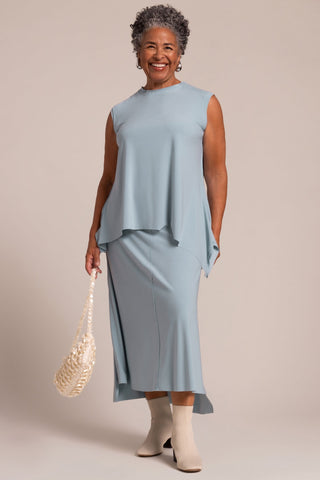 Sympli Women's Flounce Muscle Top W/ Drop Hem