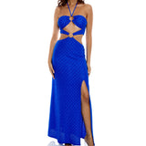 Luli Fama Women's Brilla - Double Loop Bandeau Long Dress