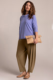 Sympli Women's Slouch Sweatshirt No Ties, 3/4 Sleeve