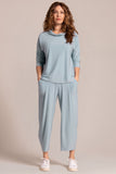Sympli Women's Slouch Sweatshirt No Ties, 3/4 Sleeve