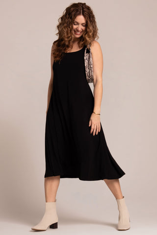 Sympli Women's Square Neck Fit And Flare Dress