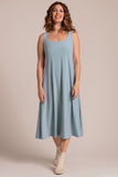 Sympli Women's Square Neck Fit And Flare Dress
