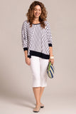 Sympli Women's Trim Boxy Top Print