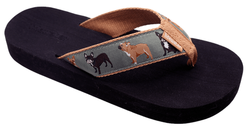 Tidewater Women's French Bulldogs Sandals