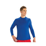Dolfin Men's Solid Mock Neck Long Sleeve Rash Guard