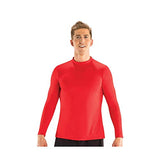 Dolfin Men's Solid Mock Neck Long Sleeve Rash Guard
