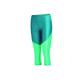 Dolfin Women's Color Block High Shine Aqua Capri