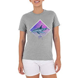 Guy Harvey Women's Dolphin Paradise Short Sleve Crew Neck T-Shirt