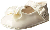 Baby Deer Mckenna Infant Ivory Patent Mary Jane Flats with Bows