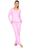 Ibkul Women's Solid Pajama Set