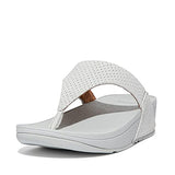 FitFlop Women's Lulu Perf Croc-Embossed Leather Toe-Post Sandals