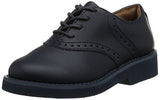 School Issue Upper Class Youth Navy Leather Saddle Oxfords