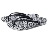 FitFlop Women's IQushion Zebra-Print Ergonomic Flip-Flops