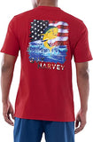 Guy Harvey Men's American Jump Short Sleeve Crew Neck T-Shirt