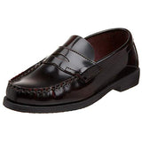 School Issue Simon Youth Burgundy Leather Penny Loafers