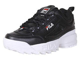 Fila Women's Disruptor Ii Premium Shoes Black/White/Red 6