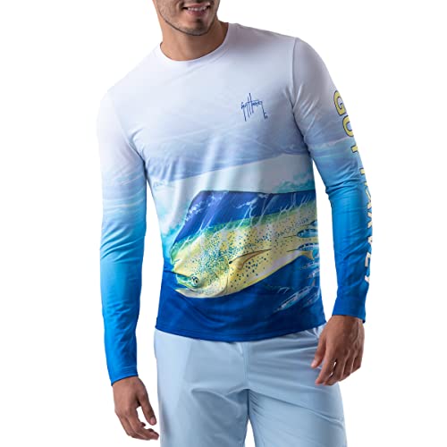 Guy Harvey Men's Mahi Mahi Sun Protection Long Sleeve Shirt – hdosport