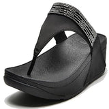 FitFlop Women's Lulu Lasercrystal Leather Toe-Post Sandals