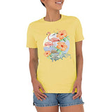 Guy Harvey Women's Flamingos & Friends Short Sleeve Crew Neck T-Shirt