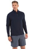 Ibkul Men's Long Sleeve Mock Neck Pullover