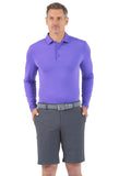 Ibkul Men's Long Sleeve Polo