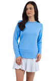 Ibkul Women's Long Sleeve Crew Neck with Mesh