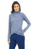 Ibkul Women's Asymmetrical Zip Pullover