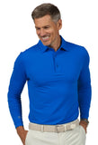 Ibkul Men's Long Sleeve Polo