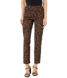 Krazy Larry Women's Pull on Ankle Pants - Brown Tiger