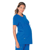 Landau ProFlex Maternity Scrub Top for Women: 3 Pocket, Modern Tailored Fit, Mock Wrap Neck, Empire Waist, Stretch 4399