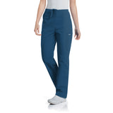 Landau Essentials Relaxed Fit 4-Pocket Tapered-Leg Scrub Pants for Women 8512