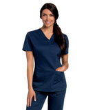 Landau All Day Tailored Fit Comfort Stretch 2-Pocket Scrub Top for Women 4143