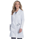 Landau Relaxed Fit 5-Pocket 4-Button Full-Length Lab Coat for Women 3153