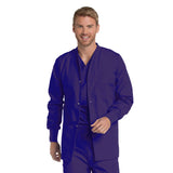 Landau Essentials Relaxed Fit 5-Pocket Snap-Front Scrub Jacket for Men 7551