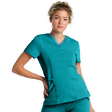 Urbane Impulse Scrub Top for Women: 2-Pocket, Contemporary Slim Fit, Extreme Stretch, Mesh Trim V-Neck Medical Scrubs 9105
