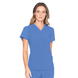 Urbane Performance 4-Pocket Tunic Scrub Top for Women: Contemporary Slim Fit, Extreme Stretch, Moisture-Wicking Fabric 9738