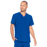 Urbane Performance Scrub Top for Men: 4 Pocket, Modern Tailored Fit, Extreme Stretch, Moisture-Wicking V-Neck Medical Scrubs 9152